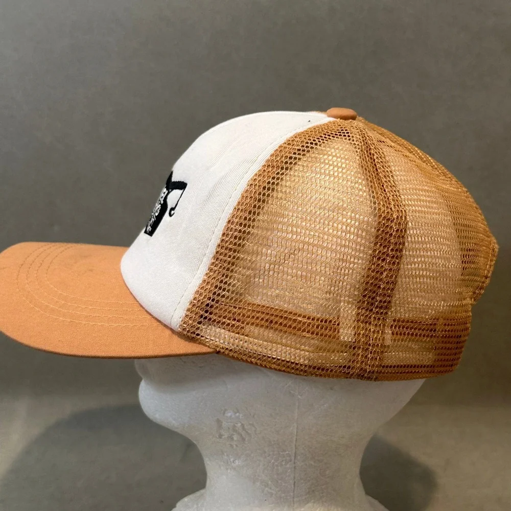 Camel Towing Funny Trucker Hat Tan White Mesh Snapback Novelty Cap